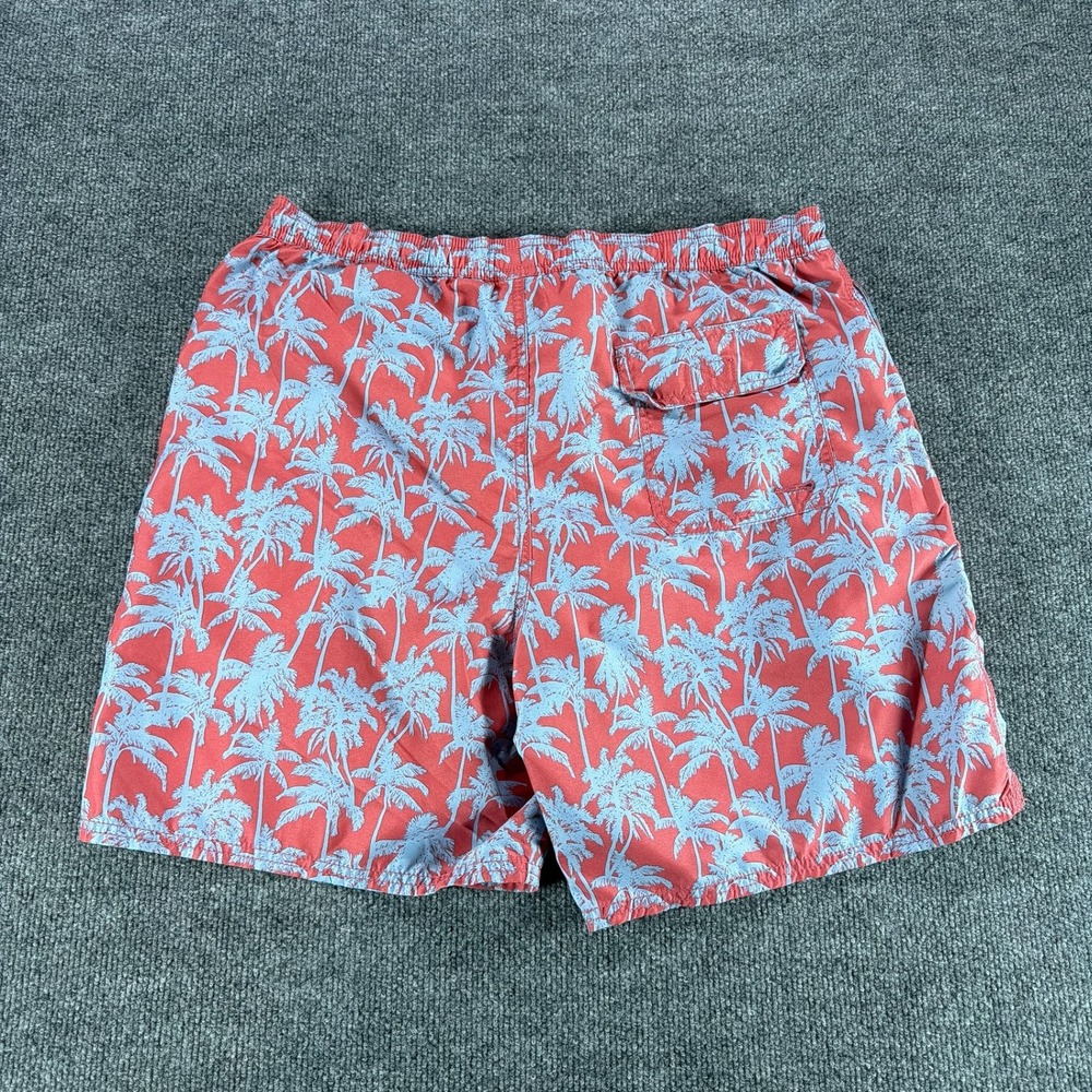 Vineyard Vines Mens Large Swim Trunks Red Palm Tree Mesh Lined Shorts Summer - Picture 6 of 8